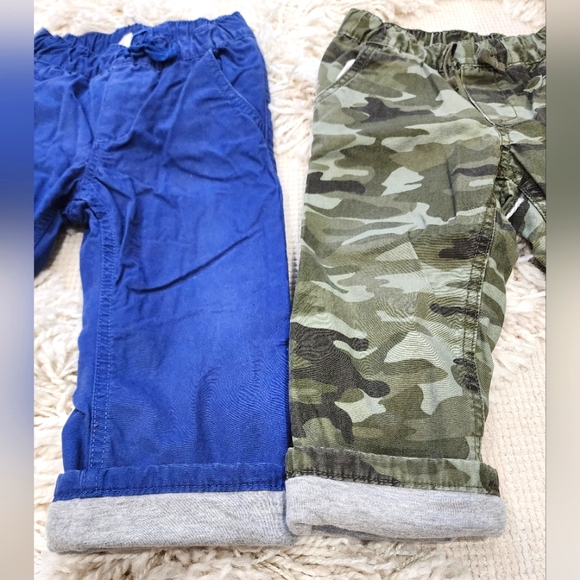 Gap, two, 2T boys fully lined pants blue and Camo (EUC) - Picture 1 of 10